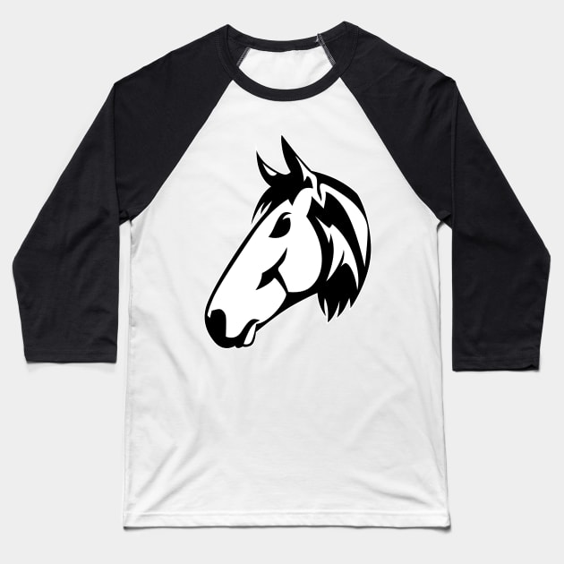 Horse Baseball T-Shirt by BarnawiMT